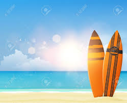 Check spelling or type a new query. Quality Vector Summer Design Tropical Beach With Surfboard Royalty Free Cliparts Vectors And Stock Illustration Image 57453743