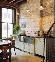 Vintage Kitchen Brick Wall Loft Kitchen Exposed Brick Kitchen Home
