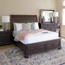 The Grand Scale Of The Wilmington Bedroom Collection Has A Commanding Presence The 60 Curved Pa Rustic Bedroom Furniture Rustic Bedroom Design Rustic Bedroom