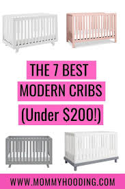 The 7 Best Affordable Modern Cribs 200 And Under Mommyhooding Girl Nursery Themes Modern Crib Baby Girl Nursery Themes
