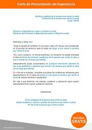 Ejemplos de cv sin experiencia laboral en pdf. Cartas De Presentacion Sin Experiencia 2 Ejemplos Para Descargar