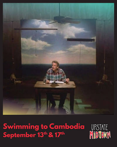 Swimming to Cambodia Presented by @kingstonfilmfoundation Midtown・Kingston  September 13th Less a movie and more a combination of monologue,  performance art, and meta commentary, Spalding Gray's Swim