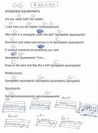 If you want to buy the music to these songs check out the spongebob music section of the site. Spongebob Squarepants Theme Guitar Chord Chart Tag Lick Guitar Chord Chart Spongebob Squarepants Guitar Lessons