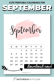 Looking for some free printable year at a glance calendar 2021? Cute Free Printable September 2021 Calendar Saturdaygift Calendar Printables Monthly Calendar Printable September Calendar