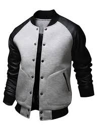 Men S Fall Bomber Jacket Regular Patchwork Daily Active Long Sleeve Cotton White Dark Gray Light Gray M L Xl Xxl Winter 2021 Us 27 71 Mens Jackets Hooded Baseball Jacket Baseball Jacket Men