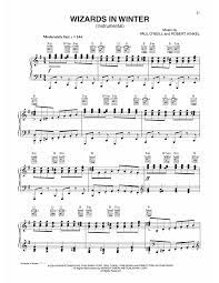 Wizards In Winter Sheet Music Trans Siberian Orchestra Piano Solo