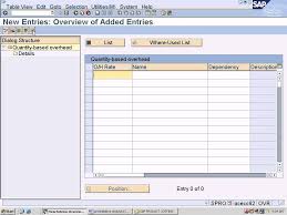 Sap Product Costing Configuration Define Quantity Based Overhead Sap Data Science Overhead