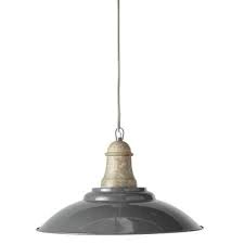 Suspension En Metal Et Bois Grise L 50 Cm Arvid Lamparas De Techo Techo De Metal Madera Gris