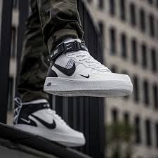 Nike Air Force 1 Mid 07 Lv8 Utility White Black Insidesneakers Nike Air Force 1 Mid 07 Lv8 White Black 804609 103 Nike Shoes Air Force Nike Air Force Black Nike Air Force High
