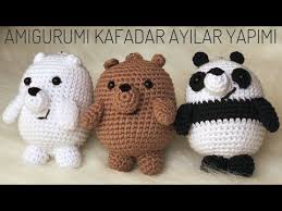 Amigurumi Kafadar Ayilar Anahtarlik Yapimi Amigrumi We Bare Bears Keychain Tutorial Eng Subs On Youtube Half Double Crochet Single Crochet Double Crochet