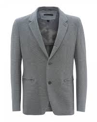 Mens Four Button Blazer Pavement Grey Jacket