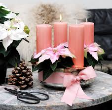 Weihnachtsgesteck Mit Rosa Weihnachtsstern Blume Und Rosa