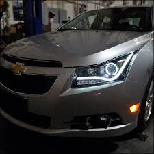 Black 2011 Chevy Cruze Interior Spec D Projector Headlights Chevy Cruze Halo Led 2011 2014 Black Or Chrome Housing Chevy Cruze Chevy Cruze Accessories Chevrolet Cruze