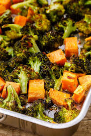 Sheet Pan Roasted Broccoli And Sweet Potatoes Broccoli Sweet Potato Oli Sweet Potato And Broccoli Recipe Roasted Broccoli And Carrots Broccoli And Potatoes