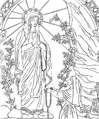 Art Therapy Coloring Page Virgin Mary Our Lady Of Lourdes 12