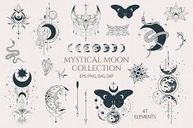 Download Clip Art Moon Phase Svg Full Crescent Moon Phases Svg Floral Summer Svg For Cricut Celestial Svg Png File Mystic Boho Moon Clipart Commercial Use Art Collectibles