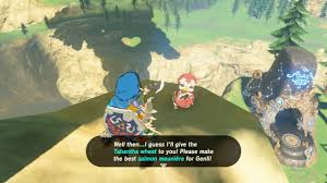 Each will give you an ingredient, and then you need to use them to cook salmon meuniere and give it to the final sister (genli). Zelda Breath Of The Wild Guide Recital At Warbler S Nest Shrine Quest Voo Lota Shrine Location And Walkthrough Polygon