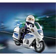 Playmobil 5185 Motard De Police Avec Lumiere Clignotante Playmobil 5185 Playmobil Motorcycle Police