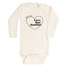 Live To Love One Another Organic Bodysuit Long Sleeve Organic Baby Clothes Organic Cotton Onesie Gender Neutral Baby Clothes