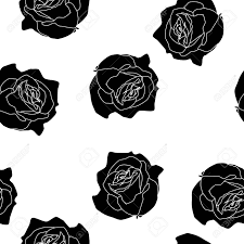 Patriotic products patterns & books. Seamless Floral Pattern Big Black Roses Flowers On White Background Vector Royalty Free Cliparts Vectors And Stock Illustration Image 104483109