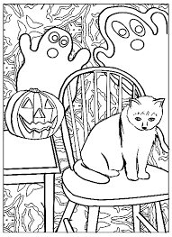 A large collection containing more than 100 black and white images for a boy or girl. Cat Free To Color For Kids Cat And Ghosts Cats Kids Coloring Pages