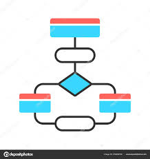 Flow Diagram Color Icon Flowchart Elements Structure