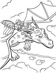 The dragon is a dangerous carnivorous beast who has eaten many knights including lord farquaad. Shrek Family On Dragon Coloring Page Free Printable Coloring Pages For Kids