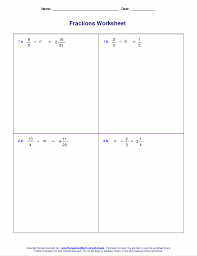 This worksheet generator produces a variety of worksheets for the four basic operations (addition, subtraction. Worksheets For Fraction Multiplication