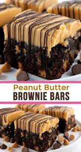 Peanut Butter Brownie Bars Two Classic Dessert Tastes That Taste Great Together These Yummy Brownies Desserts Chocolate Dessert Bar Brownie Desserts Recipes