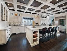Kitchen Coffered Ceiling With Dark Stained Beadboard Paneling Kitchen Coffered Ceiling Wit Coffered Ceiling Kitchen Traditional Kitchen Design Kitchen Ceiling