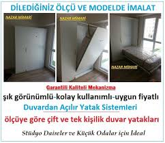 duvara katlanir calisma masasi olan yatak modeli fiyatlari bilgileri duvar yatak mimari