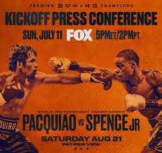 The ppv price for the fight has not been released. Watch The Manny Pacquiao Vs Errol Spence Jr Kickoff Press Conference Live On Fox