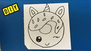 Diy Schattige Unicorn Tekenen Hoe Teken Je Een Donut Tekenen In Stappen Makkelijk Basteln Mit Papier In 2020 Schattige Tekeningen Tekenen Emoji Tekening