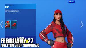 The current item shop rotation for fortnite: Fortnite Item Shop Rare Ruby Skin Is Back February 27 2020 Fortnite Battle Royale Youtube