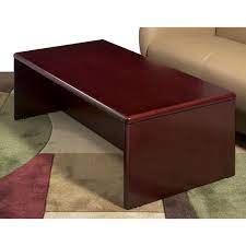 Serving as a conversation piece that lasts. Coffee Table 48x24x16 Dark Cherry Wood