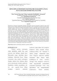 Hallo guys dalam video tes psikotes kerja kali ini saya memberikan jawaban mengenai soal tes psikotes deret gambar. Pdf Kemampuan Disposisi Matematika Mahasiswa Pada Mata Kuliah Geometri Analitik