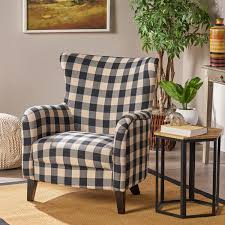 Pair cash only located in sparks boulevard/baring call or text show contact info. Arador Black White Plaid Fabric Club Chair Walmart Canada