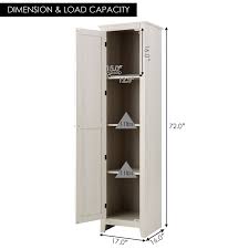 Need a bathroom storage cabinet to bring some order to your cluttered bathroom? Costway Linen Tower Bathroom Storage Cabinet Tall Slim Side Organizer W Shelf White