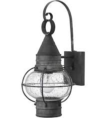 Hinkley 2200dz Cape Cod 1 Light 18 Inch Aged Zinc Outdoor Wall Mount Small