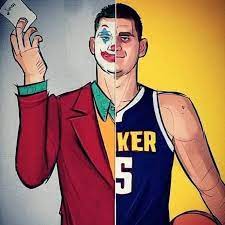 Jokermoji by nikola jokic | why so serious? Artwork Depicting Nikola The Joker Jokic As The Joker Of Batman Fame Nikolajokic Denvernuggets Nba Wallpapers Basketball Joker Artwork