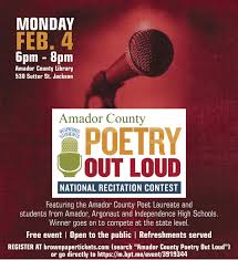 On monday at oes international school,vashi. Amador Poetry Out Loud Finals Competition Set For February 4 On The Vine Ledger News