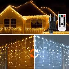 440 led lichterkette eisregen ecowho warmweiss kaltweiss lichtervorhang 12x0 8m erweiterbar eiszapfen regenlichterke lichtervorhang led lichterkette lichterkette