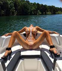 Big tits boating