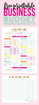 Free Printable Business Budget Worksheets Budgeting Worksheets Budgeting Business Expense Tracker