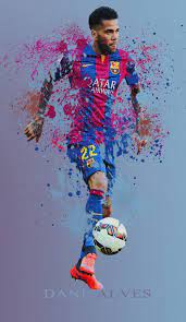 Dani alves ringtones and wallpapers. Barca Dani Alves And Fc Barcelona Kick Up A Soccer Ball 603x1041 Wallpaper Teahub Io