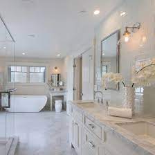 The richness of the dark cabinetry juxtaposed with the elegance of the white carrara bathroom finishes carrera marble bathroom tile designs small. Tile Style Marble Flooring That Wows Msi Blog