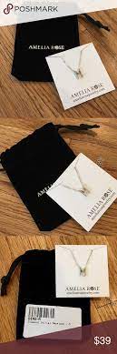 Nwt Initial M Diamond Necklace Womens Jewelry Necklace Initials Rose Jewelry Necklaces