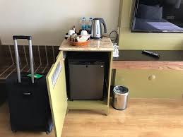 Cabinet Holds Mini Fridge Counter On Top Holds Kettle Water Bottles And Snacks Picture Of Kolin Hotel Canakkale Tripadvisor