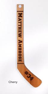 Personalized Wood Engraved Hockey Stick Laser Engraved Custom Gift Hockey Coach Player First Goal Award Mvp Personalized Hockey Stick Hockey Stick Hockey