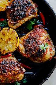 Grilled Peri Peri Chicken Thighs Simply Delicious Recipe Recipes Peri Peri Chicken Spicy Dinner Recipes